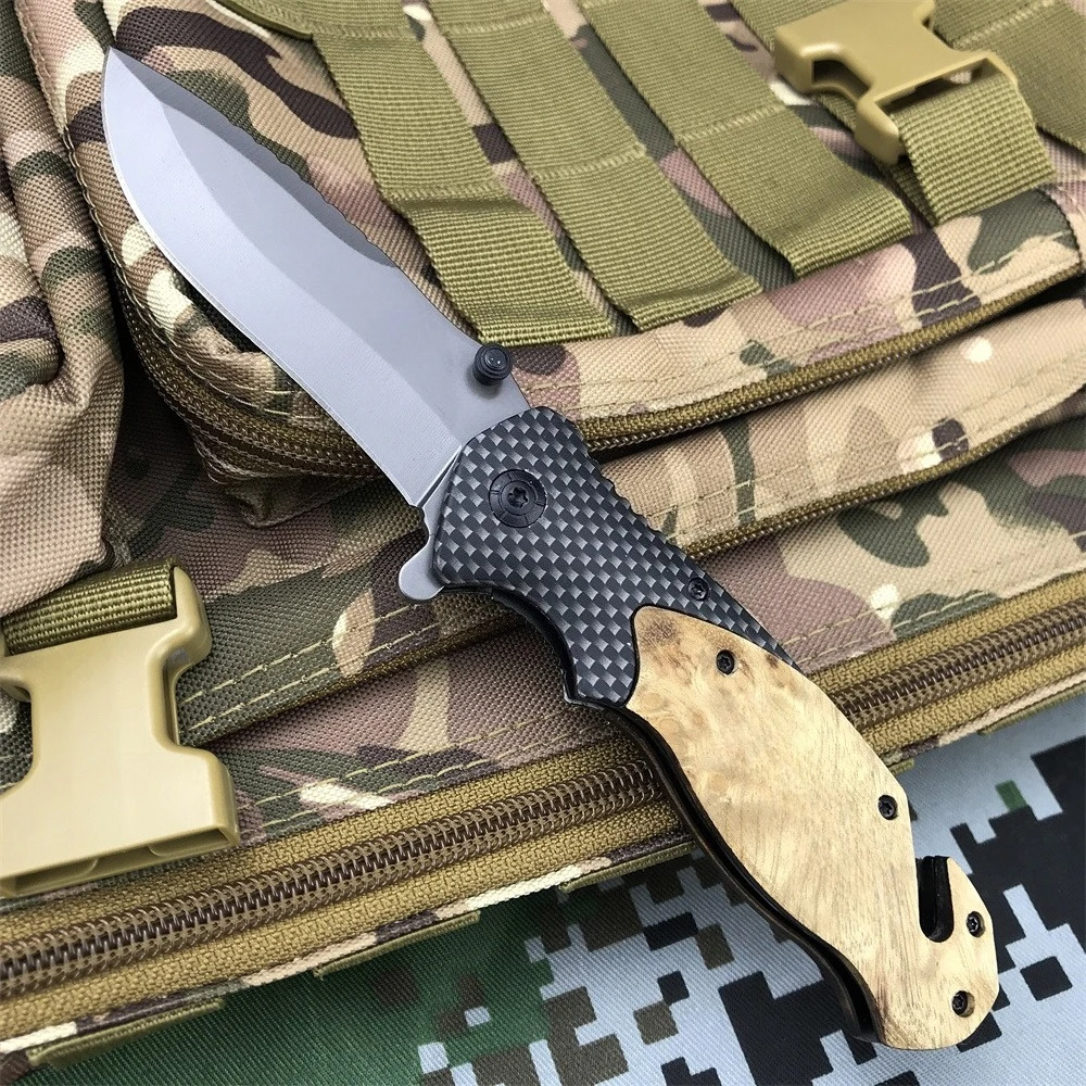 

Outdoor Folding Knife Stainless Steel Blade Non-slip Handle Fruit Knife Camping Fishing Gear Multi-fuctional Pocket Tool