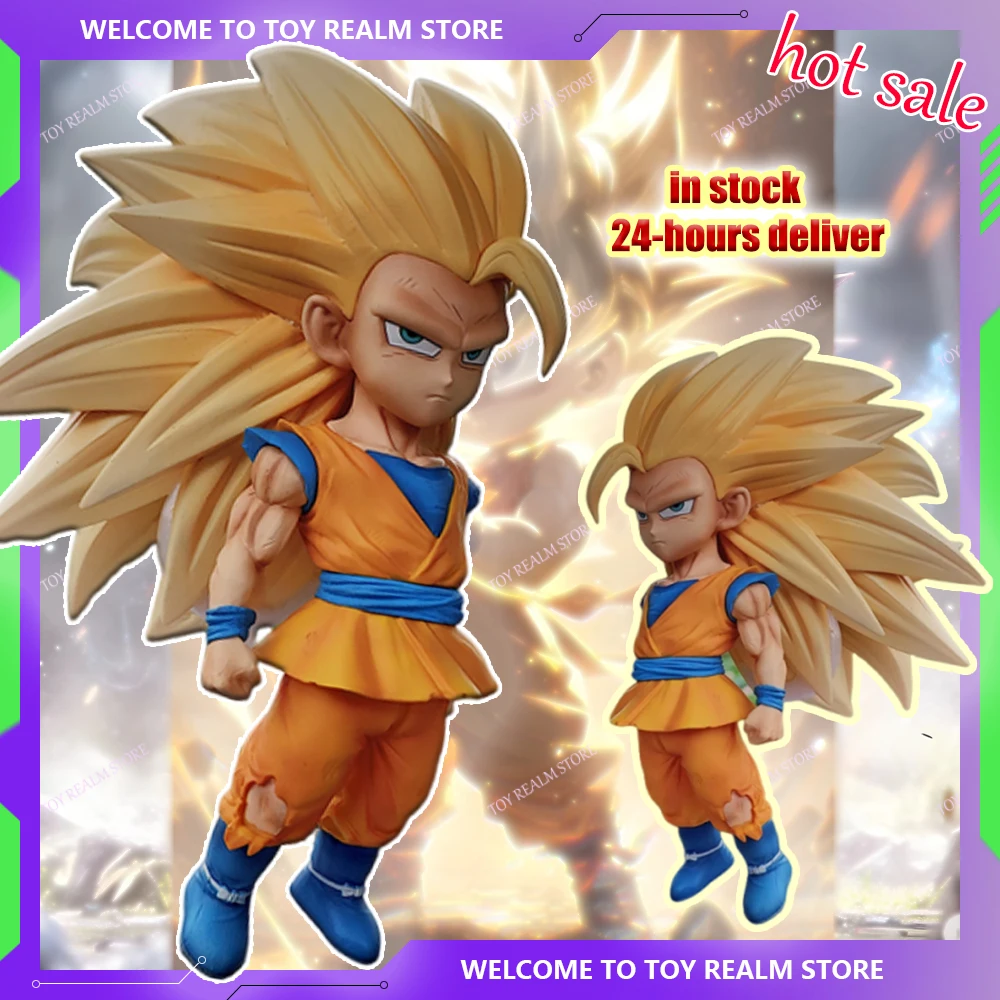 

In Stock Daima Dragon Ball Anime Figure Ssj3 Super Saiyan 3 Son Goku Figures 20cm PVC Statue Collectible Model Gifts Toys