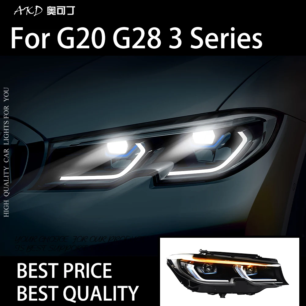 

Автомобильные фары для G20 G28 3 серии 320i 330li 2020-2022, светодиодные автомобильные фары в сборе, обновленный лазерный комплект M Performance, аксессуары