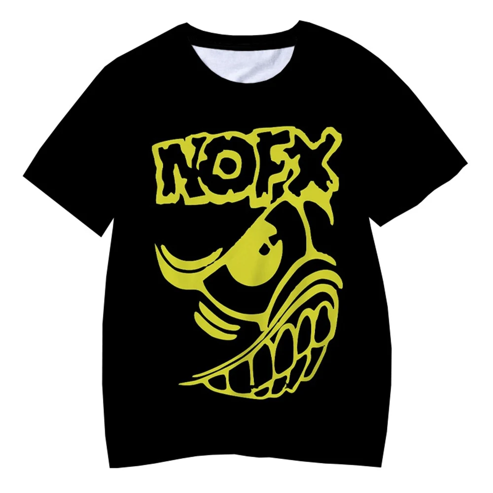 Nofx T-Shirts Punk Rock Band 3D Print Streetwear Men Women Casual Fashion Oversized Short Sleeve T Shirt Kids Tees Tops Clothing