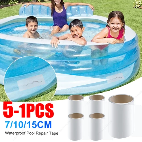 Imagen 2 del producto Kit de reparación de parches inflables de TPU, reparación de parches de piscina impermeables para colchón de aire, casa de rebote, tienda de campaña, 1-5 uds.