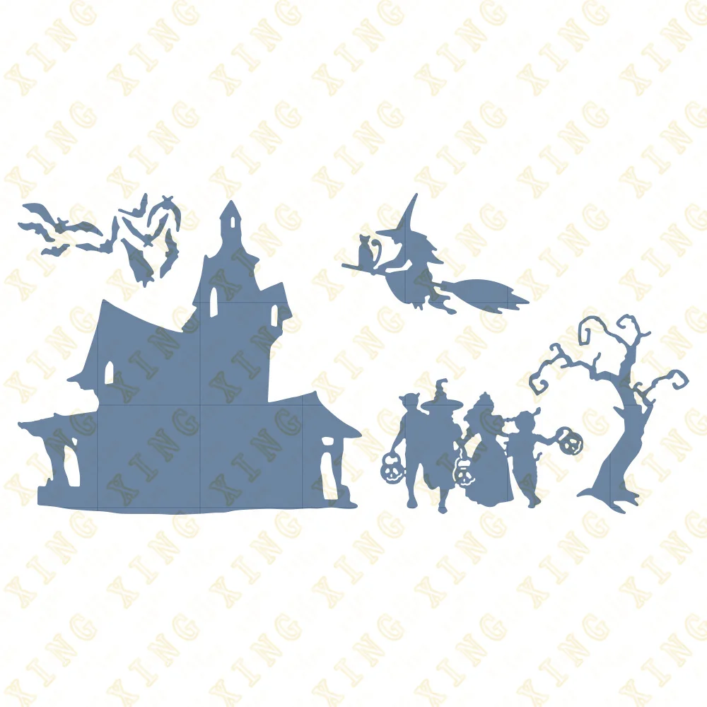 

Spooky Silhouettes Die Bundle Metal Cutting Die Scrapbook Embossed Paper Card Album Craft Template Cut Die Stencils New Arrival