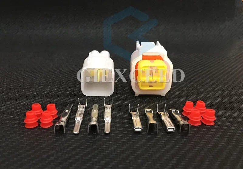 

2 комплекта 4-контактных водонепроницаемых электрических разъемов AC Assembly FW-C-4M-B FW-C-4F-B для автомобильного датчика регулировки скорости дроссельной заслонки