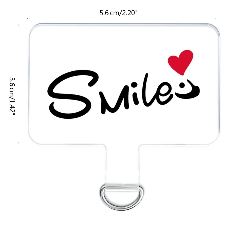 Dropship Phone Lanyard Patches Pad Tether Tab Phone Strap Connector with Metal Rings