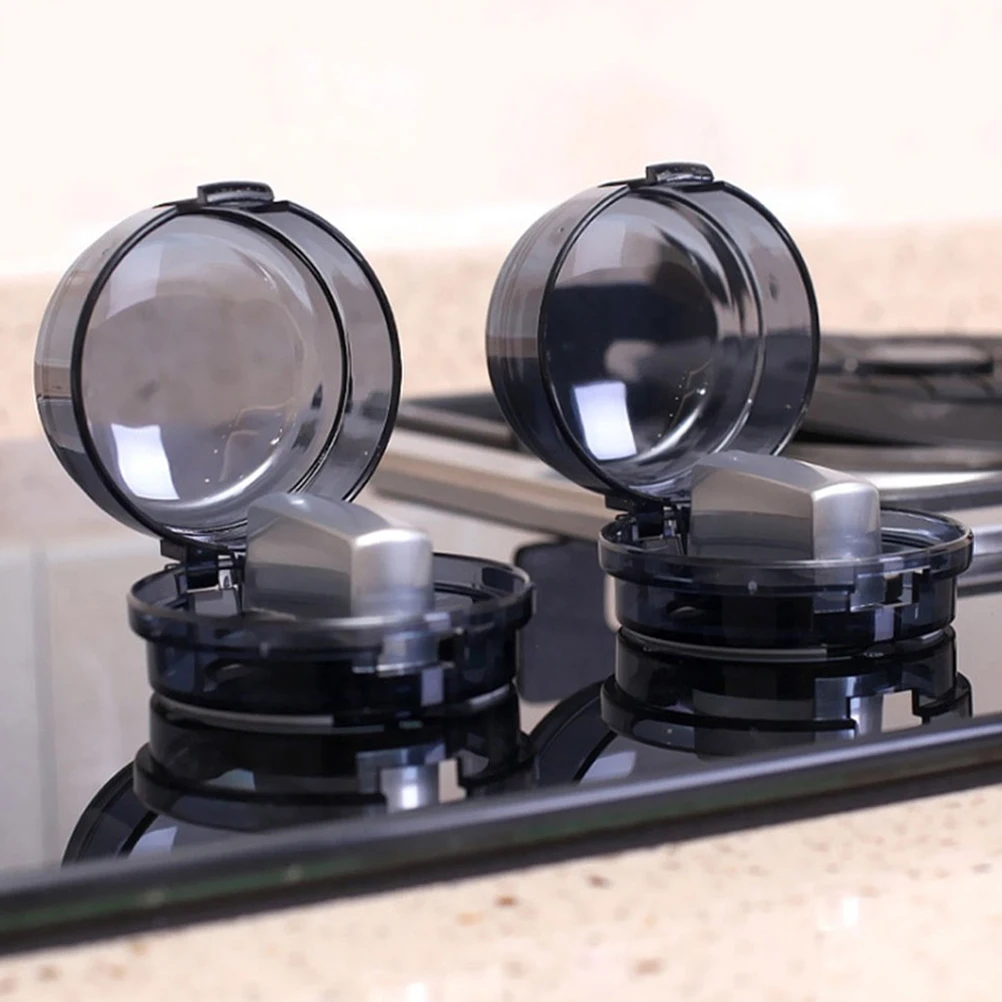2Pcs Gas Stove Knob Safety Covers Child Proof Burner Locks Stove Protector Kitchen Universal Fit Easy Installation