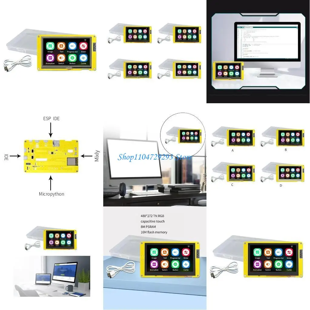 

Y2GD Esp32 Development Board, Standard 4.3inch TFT Screen Support One-key Automatic Download Resistance / Capacitive Type