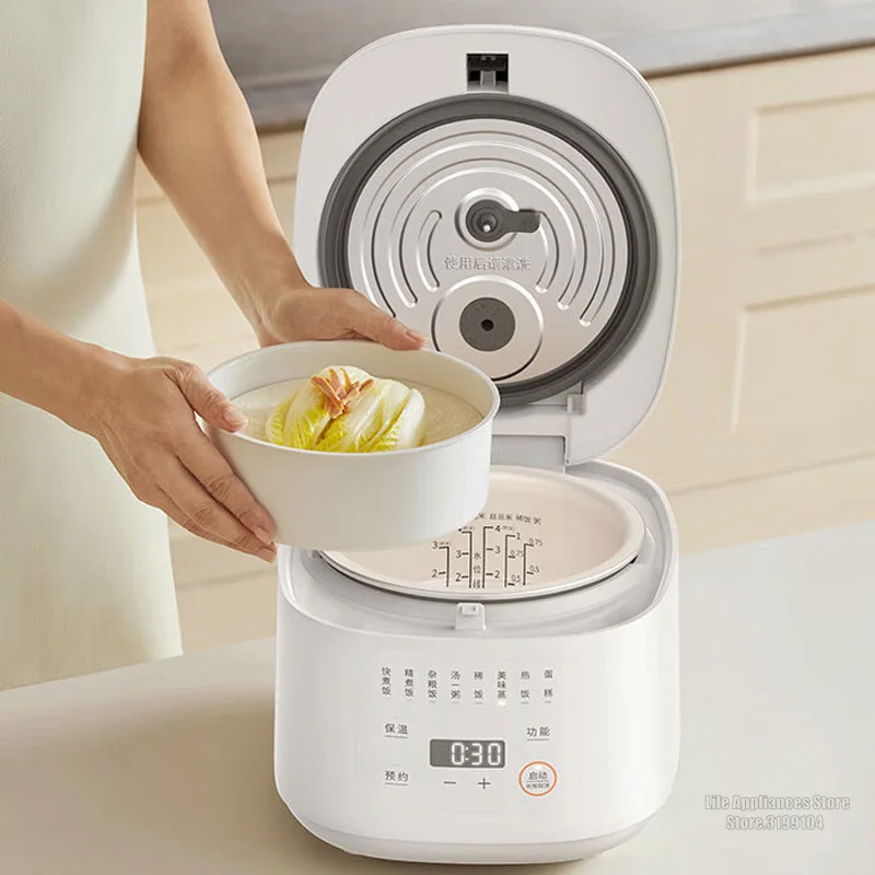 Joyoung Rice Cooker 2L Ceramic Crystal Liner Multifunction Porridge Soup Cooker For Home Kitchen 24H Reservation  F-20FY2