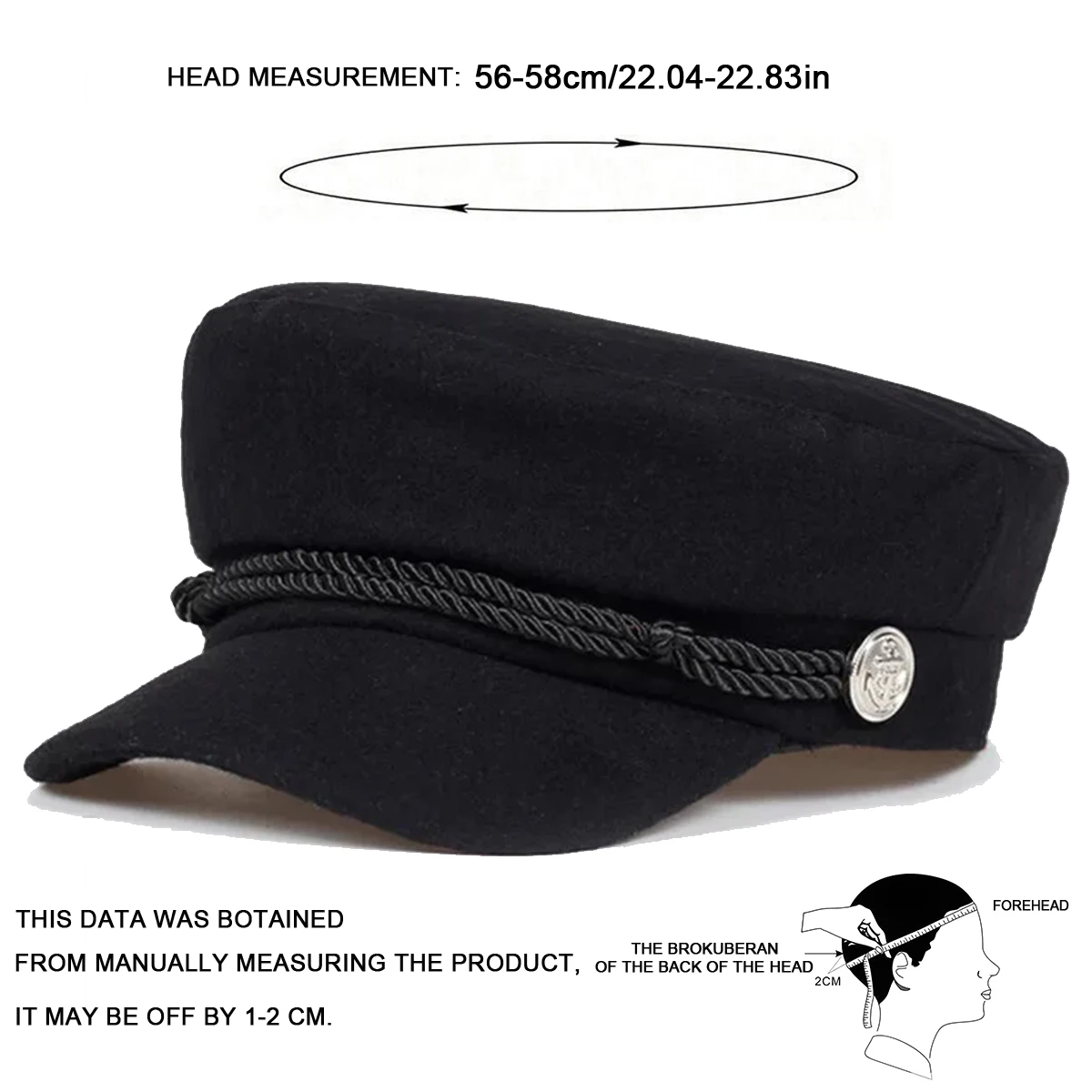 Fashion White Buckle With Rope olid Color Navy hat Spring Autumn Sailor Hats Ladies Beret Caps Men Flat Top Captain Military Cap