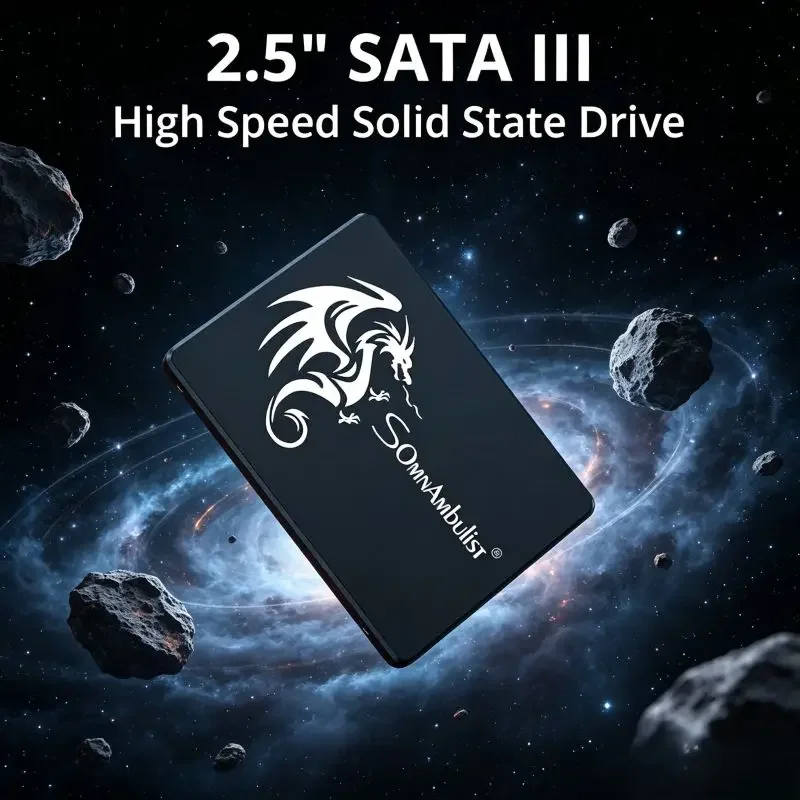 

SomnAmbulist 2.5 Inch SATA3 Internal SSD, Various Capacity Choices, Swift and Stable Solid State Drive Ideal for Laptop Projects