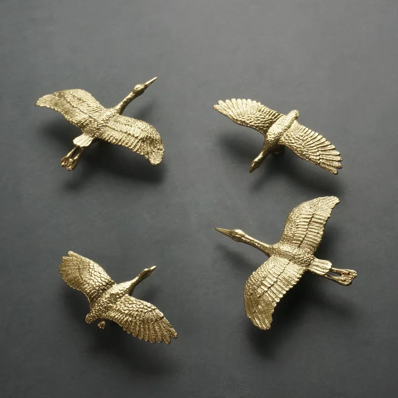 

60PCS A TYPE +60PCS B TYPE Wild Goose Handle Animal Hardware Furniture Handle Wardrobe Door Lock