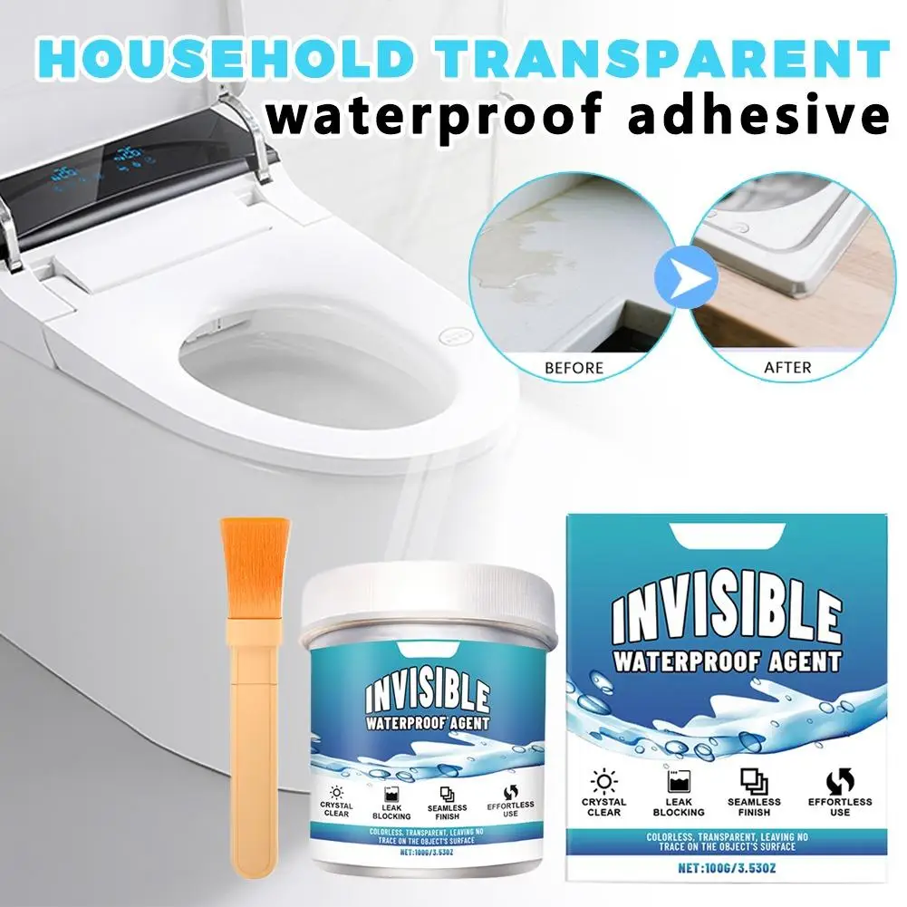 

100g Waterproof Sealant Transparent Adhesive For Home Repair Tile Bathroom Wall Leakage Protection Quick Dry Durable Glue Tool