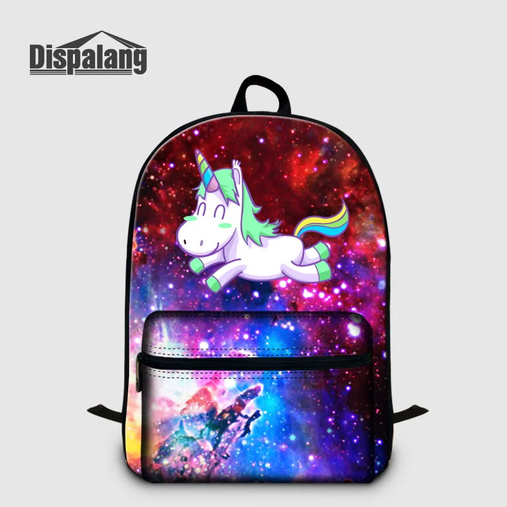 

Women Canvas Laptop Backpack Unicorn School Bag Female Travel Computer Ipad Bookbag Girl Outdoor Daily Schoolbag Student Daypack