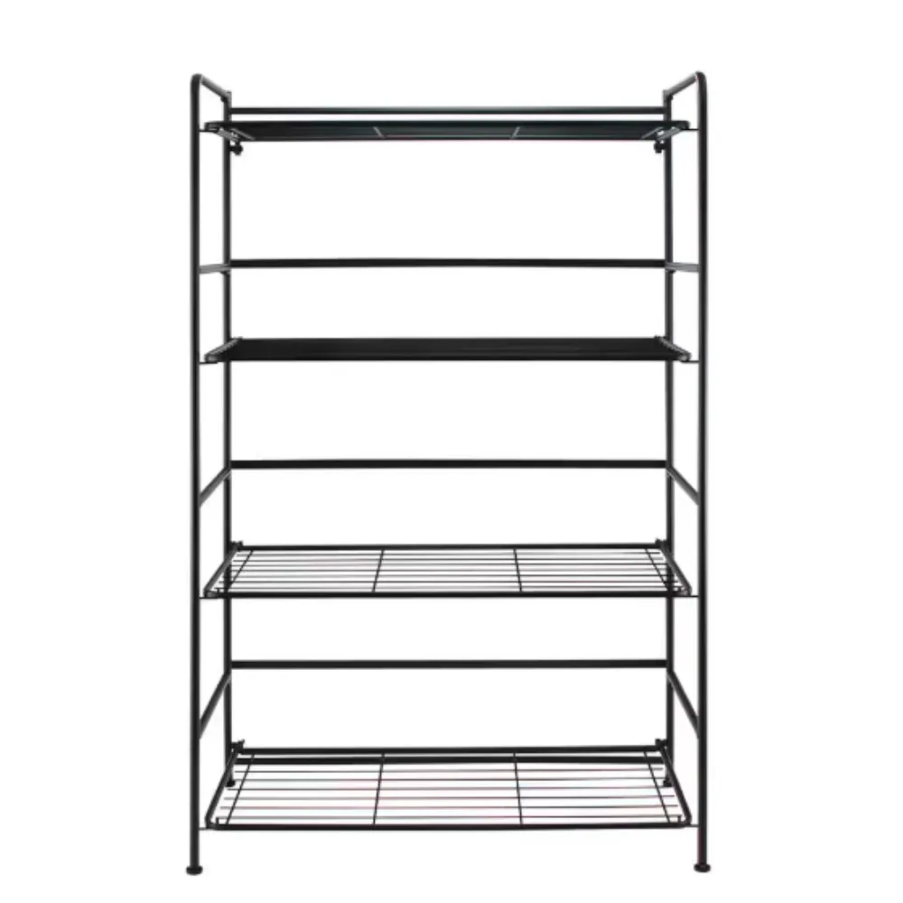 

Black 4-Tier Metal Wire Shelving Unit, Adjustable Heavy Duty Steel Wire Rack Storage Shelving Organizer