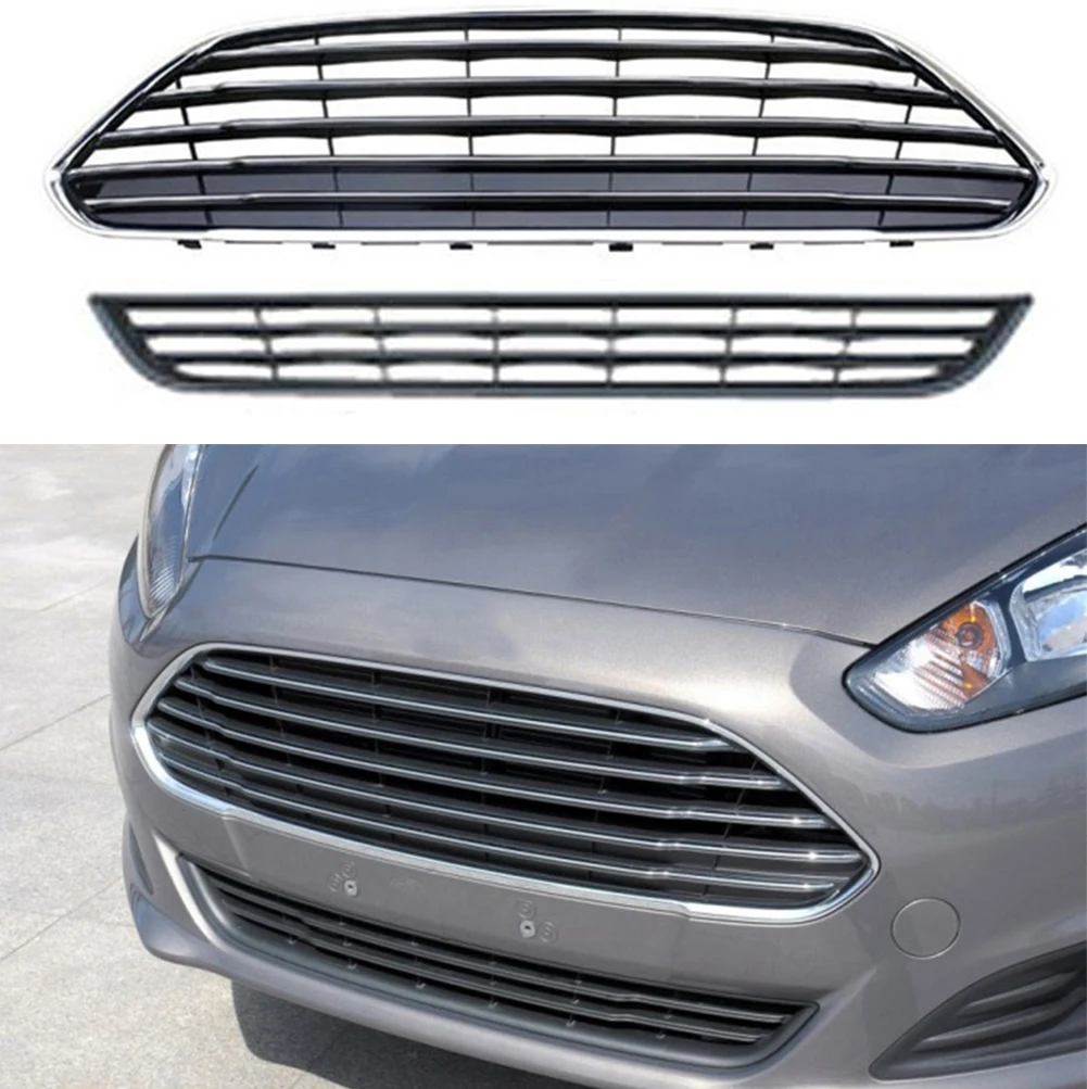 

Front Bumper Grill Upper Lower Grille Fit For Ford Fiesta 2013 2014 2015 2016