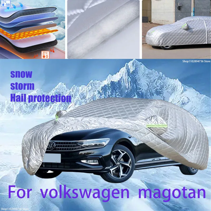 

For volkswagen magotan Outdoor Cotton Thickened Awning For Car Anti Hail Protection Snow Covers Sunshade Waterproof Dustproof