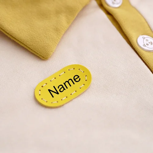 Imagen 2 del producto Etiqueta de nombre de ropa Etiqueta personalizada de cuero para estudiantes Etiqueta de nombre de mochila escolar para niño y niña Etiqueta de Avatar de dibujos animados Etiqueta de regreso a la escuela