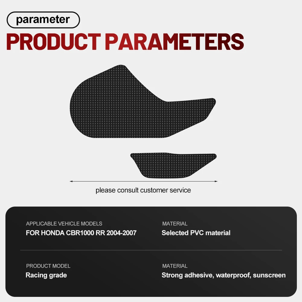 Fuel Tank Stickers For HONDA CBR1000 RR 2004-2007 Motorcycle Protector Rubber Material Anti Slip Track Day Racing