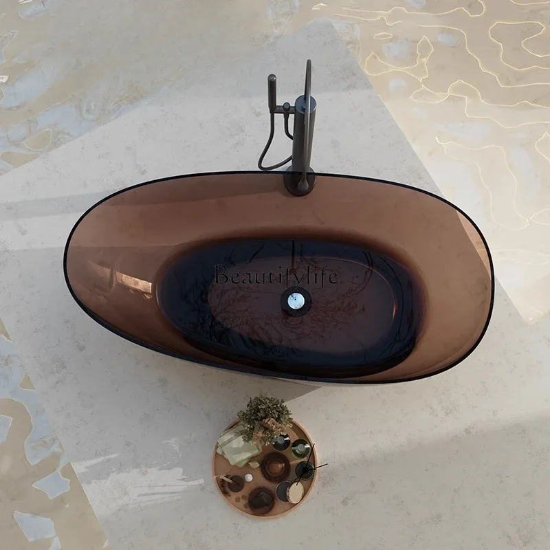 

l-*Pure resin transparent crystal color art bathtub hotel home