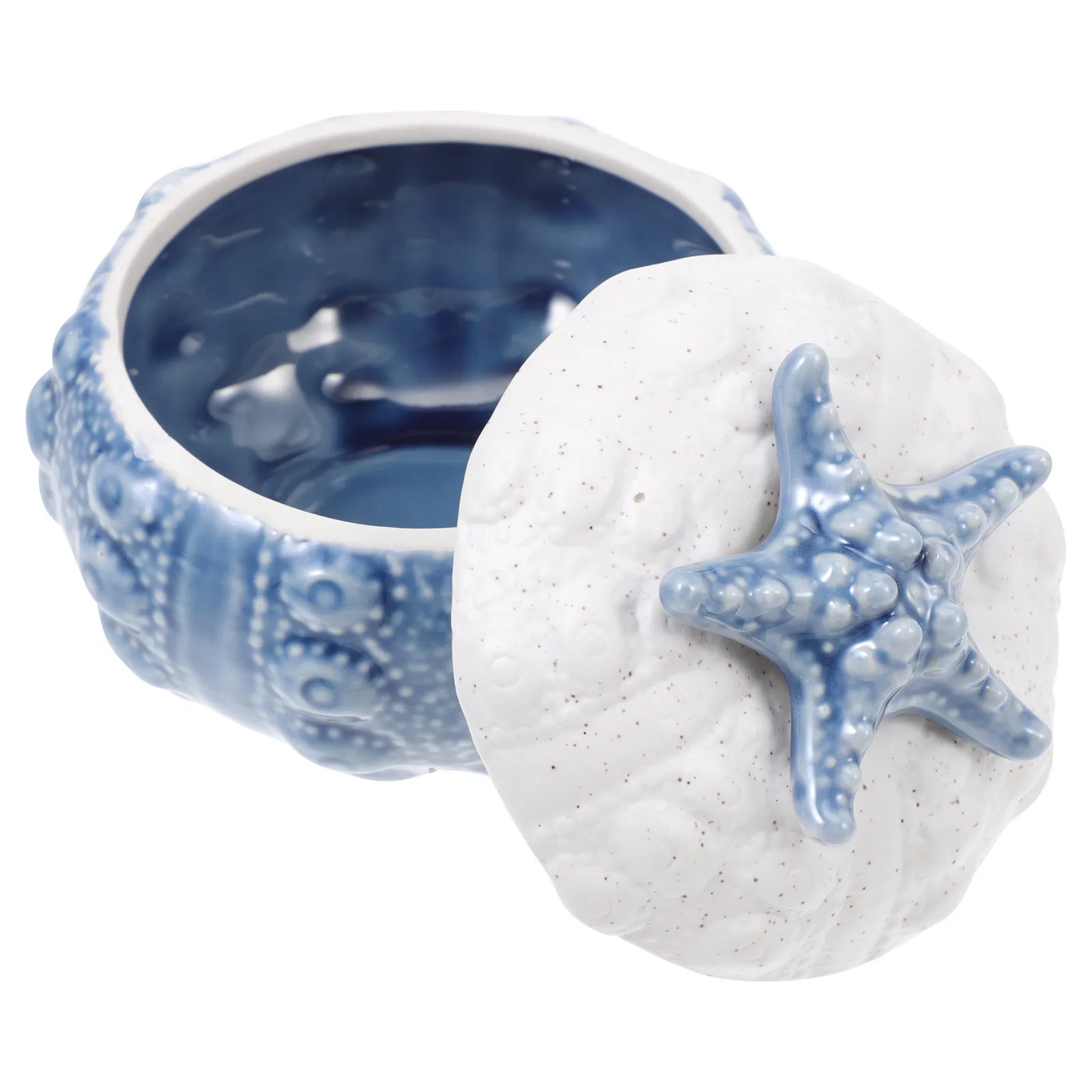 

1 шт. керамическая коробка для украшений цвета океанской волны, термостойкая, прочная, многофункциональная емкость для хранения для кухни и дома