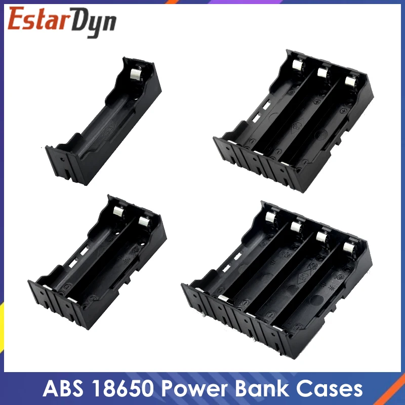 ABS 18650 Power Bank Cases 1X 2X 3X 4X 18650 Battery Holder Storage Box Case 1 2 3 4 Slot Batteries Container With Hard Pin