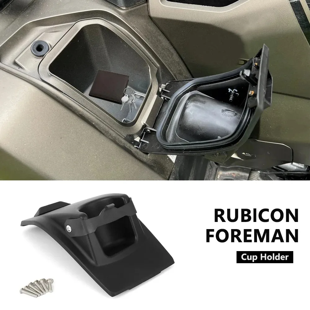 

2014-2025 2024 2023 2022 Motorcycle ATV Fender Cup Holder Water Cup Holder Storage Boxes Accessories For Honda Foreman Rubicon