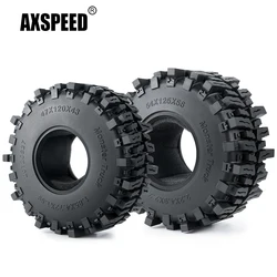 AXSPEED 고무 타이어 휠 타이어, Axial SCX10 III AXI03007 AXI03004 Capra TRX-4 1/10 RC 자동차 몬스터 트럭용, 1.9 인치, 2.2 인치