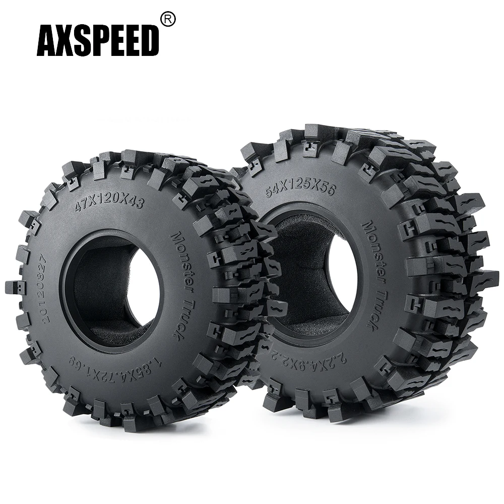 AXSPEED 1.9 cala/2.2 cala gumowe opony opony do kół dla Axial SCX10 III AXI03007 AXI03004 Capra TRX-4 1/10 RC samochód Monster Truck