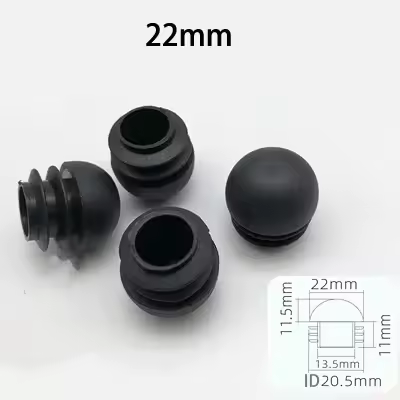 4pcs Spherical Head Black Plastic Round Head Tube Hole Plugs Chair Leg Caps Insert Plugs Floor Protector Furniture Bottom Covers - Image 22