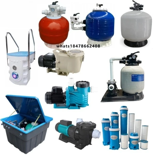 Inground Fiberglass Swimming Pool Sand Filter with Pump Salt Chlorinator Equipment Including Cleaner Ladder Heat Pump