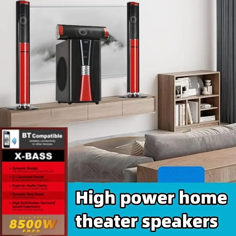 caixa de som Wireless Bluetooth home theater floor type multimedia subwoofer high-power speaker remote control sound system