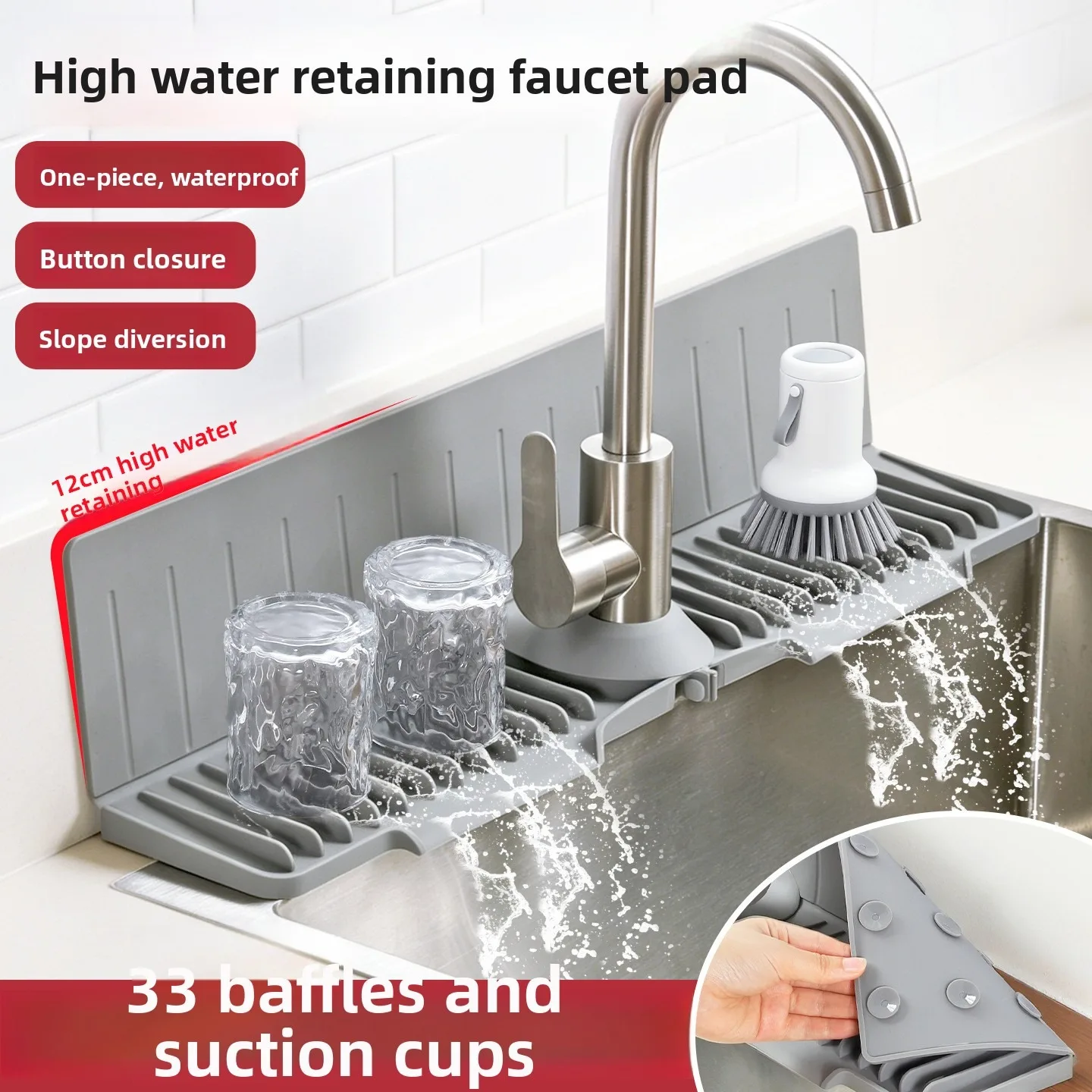 high-splash-guard-silicone-faucet-mat-kitchen-sink-splash-guard-fast-drain-drying-pad-water-catcher-countertop-organizer-rack