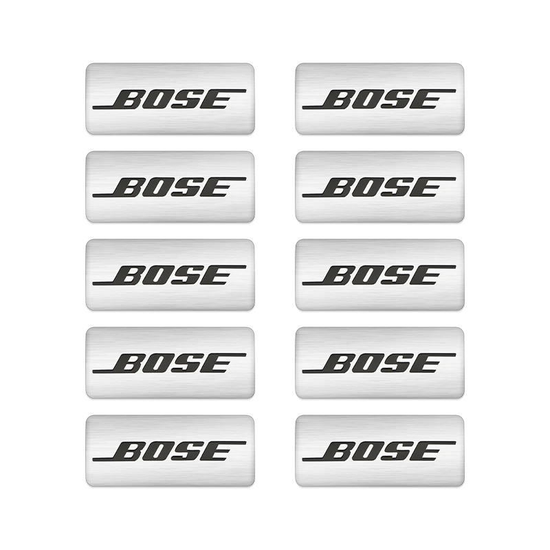 10 Stück Aluminium-Auto-Audio-Embleme, 3D-Aluminium-Lautsprecher-Auto-Audio-Embleme, dekorative Aufkleber für die Mittelkonsole