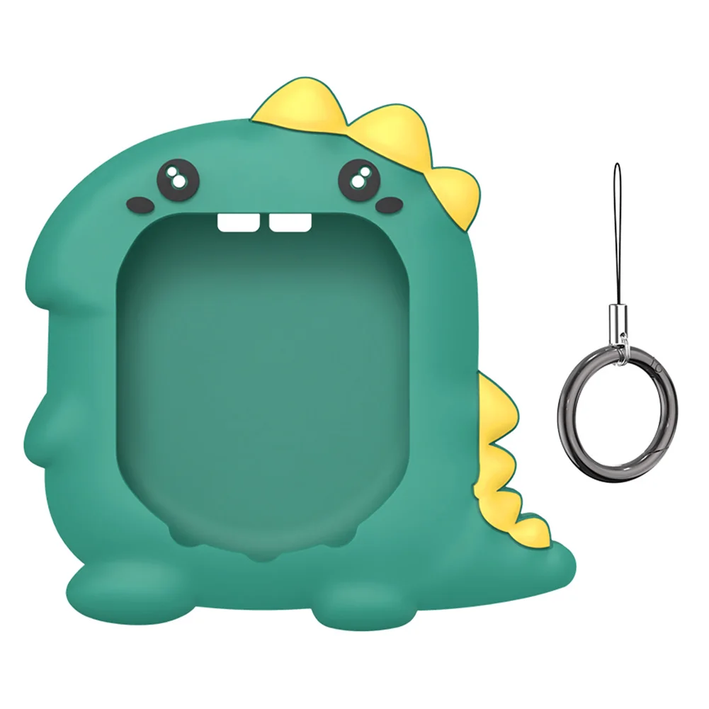 Silicone Case Cute 3D Dinosaur Pattern Protective Cover with Finger Lanyard Protective Skin Sleeve Shell for Tamagotchi Uni 2023