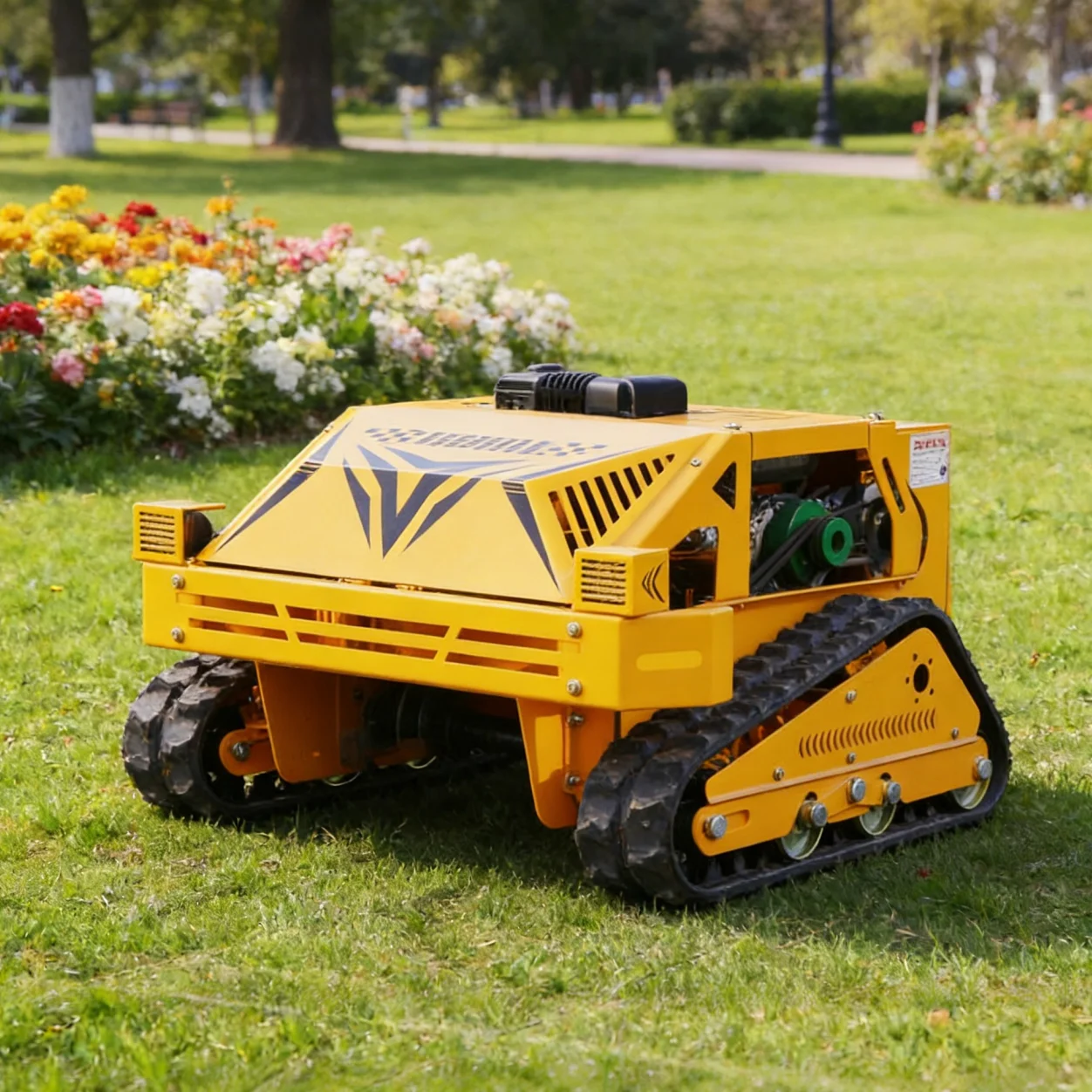 Customized Heavy-Duty Flail Mower Remote Control Tracked Lawn Mower for Agriculture Forestry Park & Airport Grass Cutting