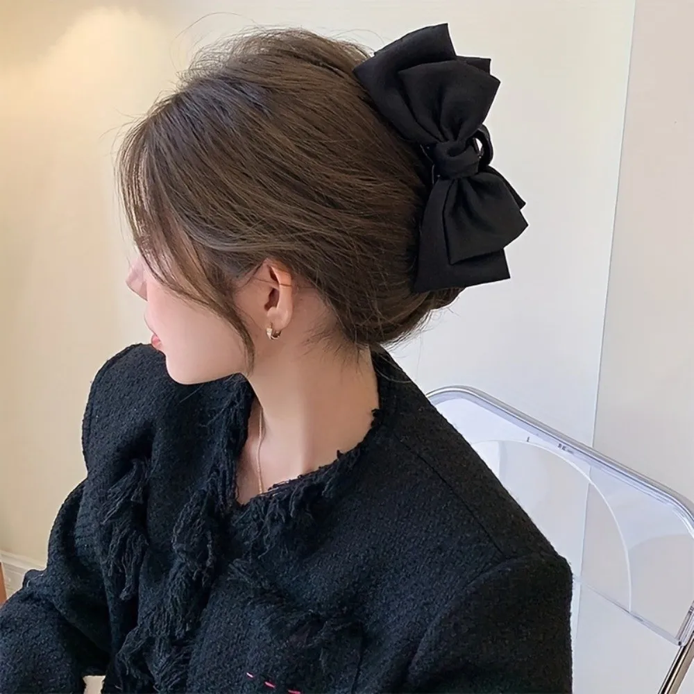 

Gifts Solid Color Women Bow Hairpin Portable Multifunctional Satin Hair Clips Hair Accessories Girls Headwear