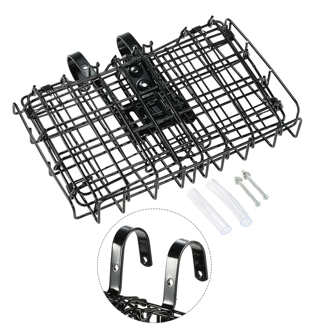 

Metal For Mountain Folding Bicycle Front Rear Easy Installation Space Saving Durable Foldable Kids Bike Rear Front Bike Basket