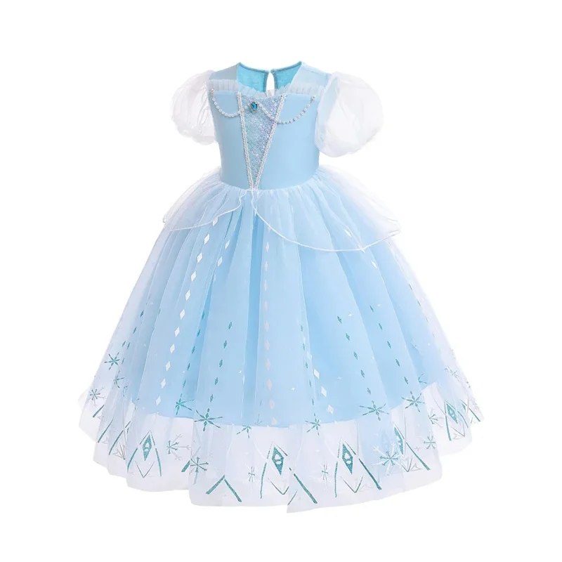 Frozen Elsa Anna Girl Princess Cosplay Dress Baby Charm Children' Day Revelry Festival Party Ball Gown Costume fantastico Vestido