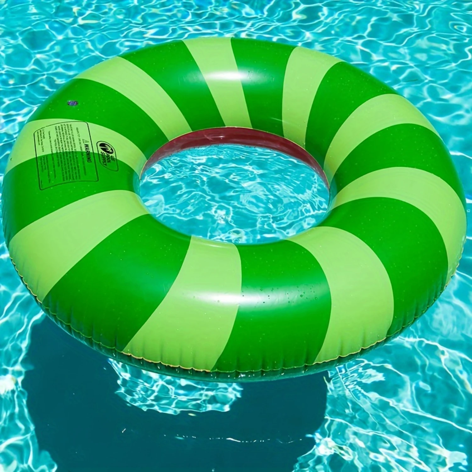 Giant 4ft Inflatable Watermelon Pool Loop Float - Fun Summer Swim Ring - Summer Leisure Raft