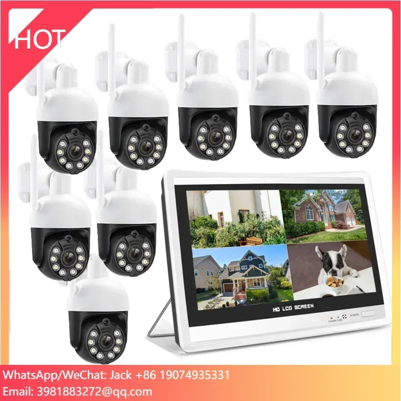 

IP-pro Eseecloud 12"LCD Screen Wireless NVR Kit Home Security Surveillance System Wifi IP Kit Plug and PLay