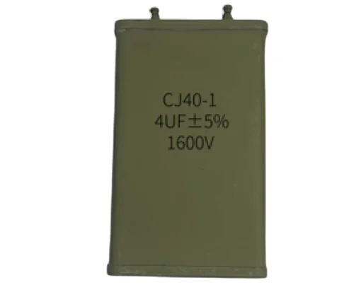 CJ40-1 1600V 4UF 5% Solder Lug Leads Metalized Paper in Oil Capacitor