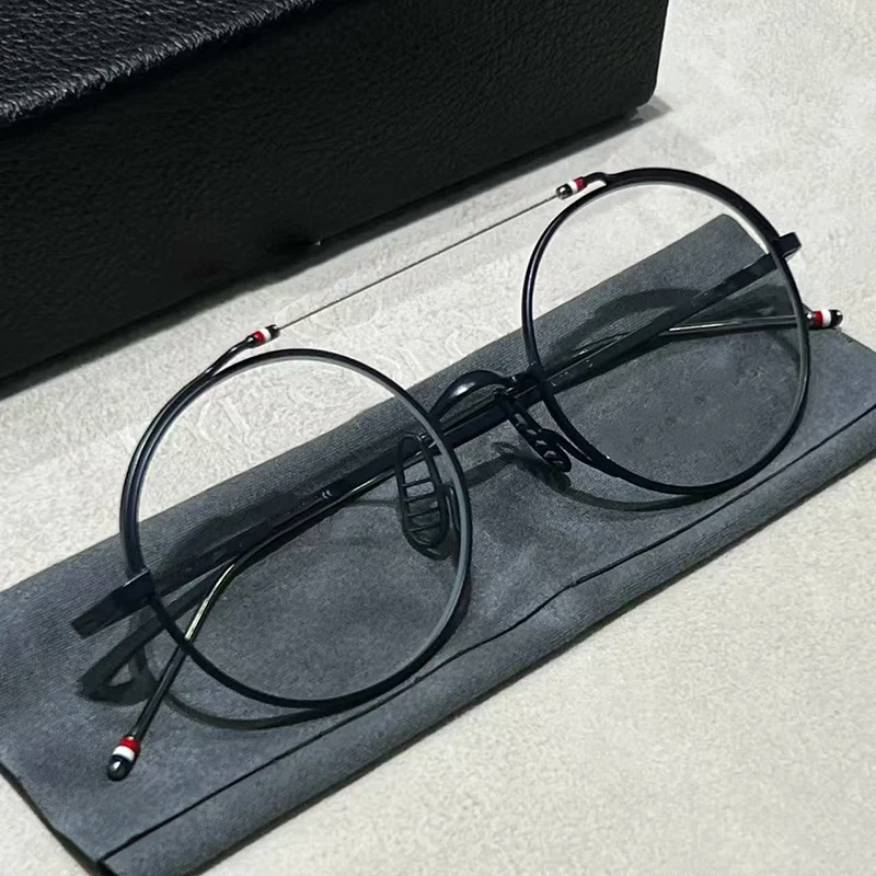 Round Fashionable Spectacle Frame TBX910 Ultra Light Pilot Double-beam Eyeglass Frames Men's Glasses Frame Fashion Exquisite New