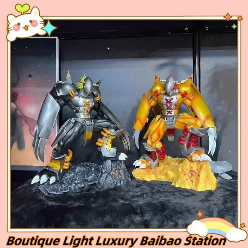 

Digimon 40cm Wargreymon Anime Figure Yellow Black Version Model Statue Collection Desktop Decoration Toy Gift For Fans