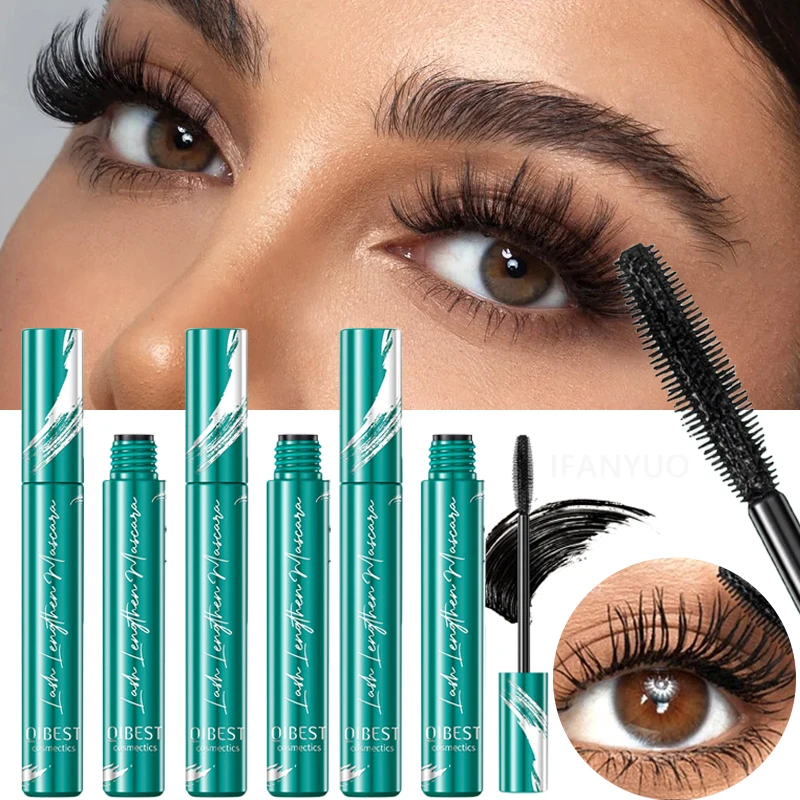 Mascara impermeabile nero 3D per tutti gli allungamenti Prodotti per il trucco Estensione delle ciglia Mascara in fibra di seta spessa Strumenti cosmetici per gli occhi