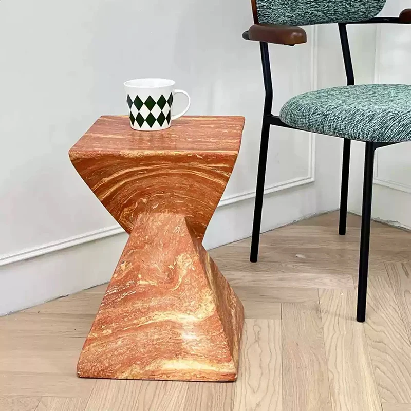 Magnesium Oxide Coffee Table,Vintage Art Tea Table,Living Room Side Table,Creative Storage Desk,Home Decor Desk,Nordic Furniture