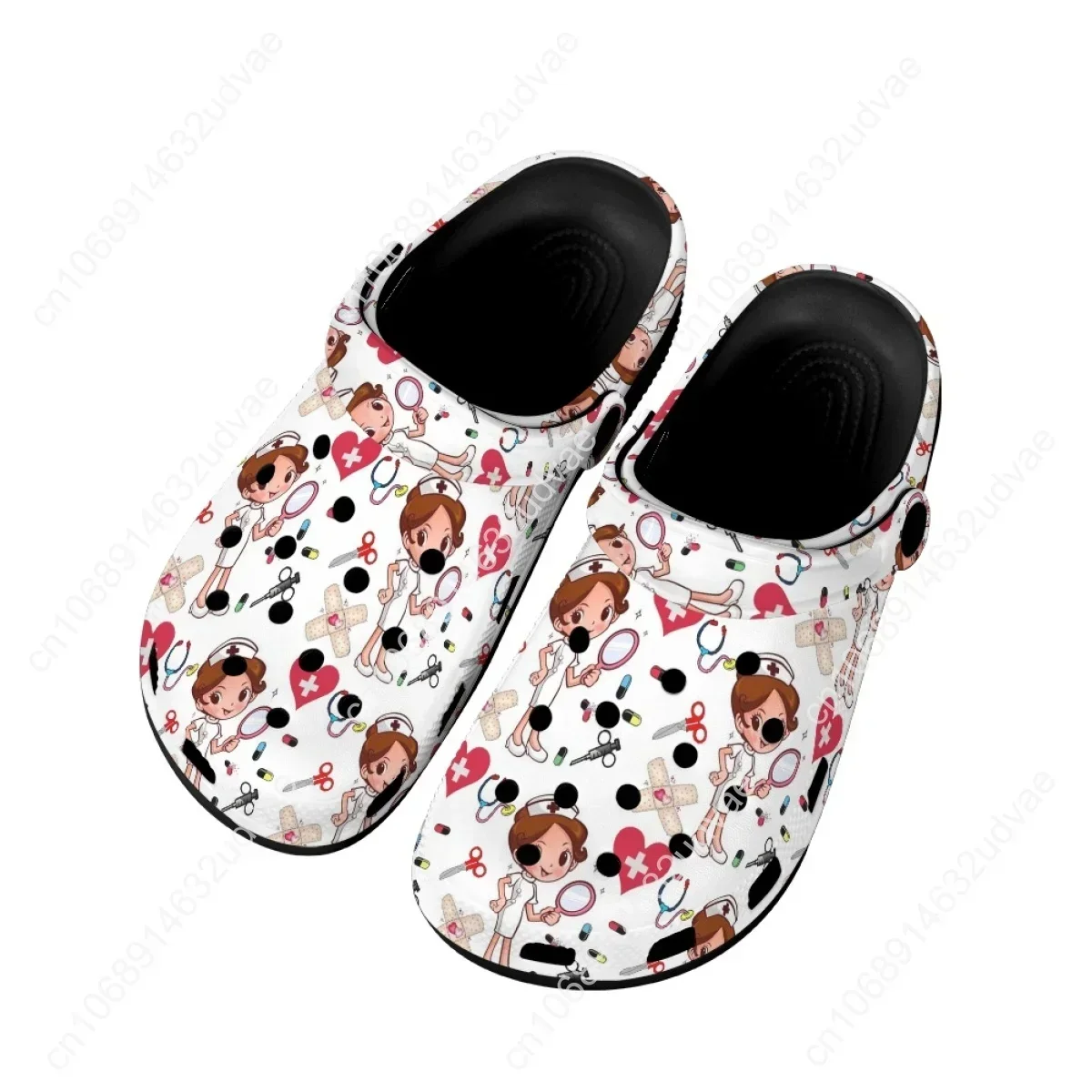 2023 Summer Outdoor Women Slippers Kawaii Nurse Medical Design Garden Flats Shoes Couple Indoor Classic Nursing Sandals Footwear