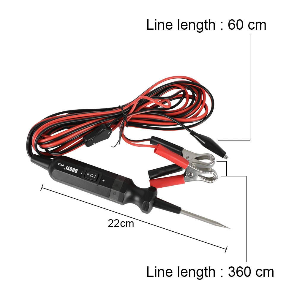 Voltage Test Electrical System Diagnostic Tool For Car Trailer RV Motorcycle Truck 6-24V Car Circuit Tester Power Probe Pen