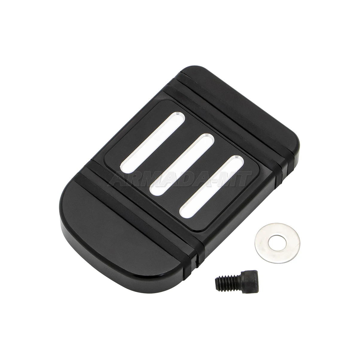 Motorcycle Pedal Pad Cover CNC Foot Pegs Footrest For Harley Dyna Switchback Cross Bones Heritage Softail Fat Boy Slim Deluxe view 4