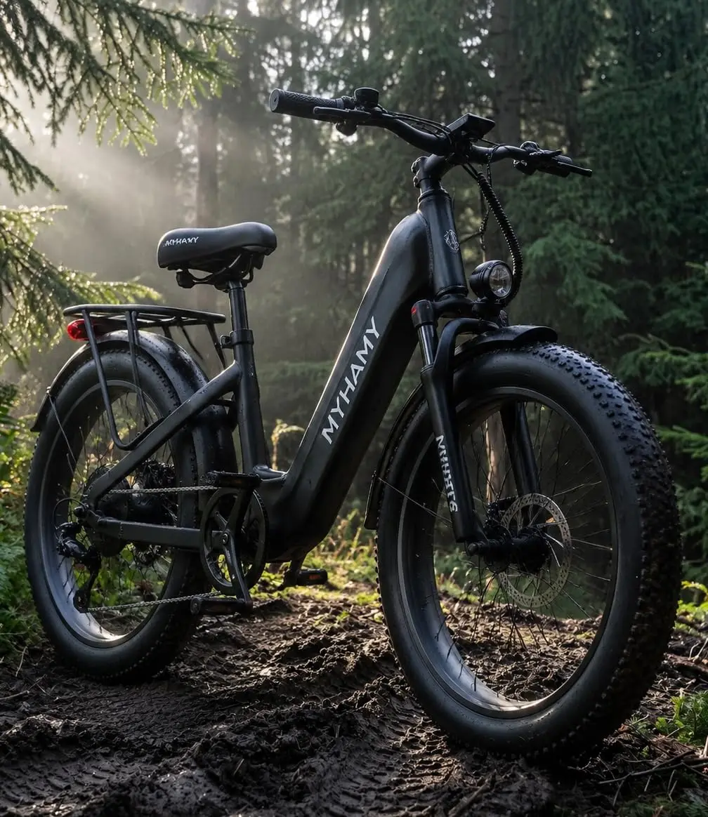 35MPH 2000W Electric Bike 24/26" Fat Tire for Adults Teens - 48V 18Ah (130KM Max), All-Terrain Ebike 11" Comfort Seat -, Custom