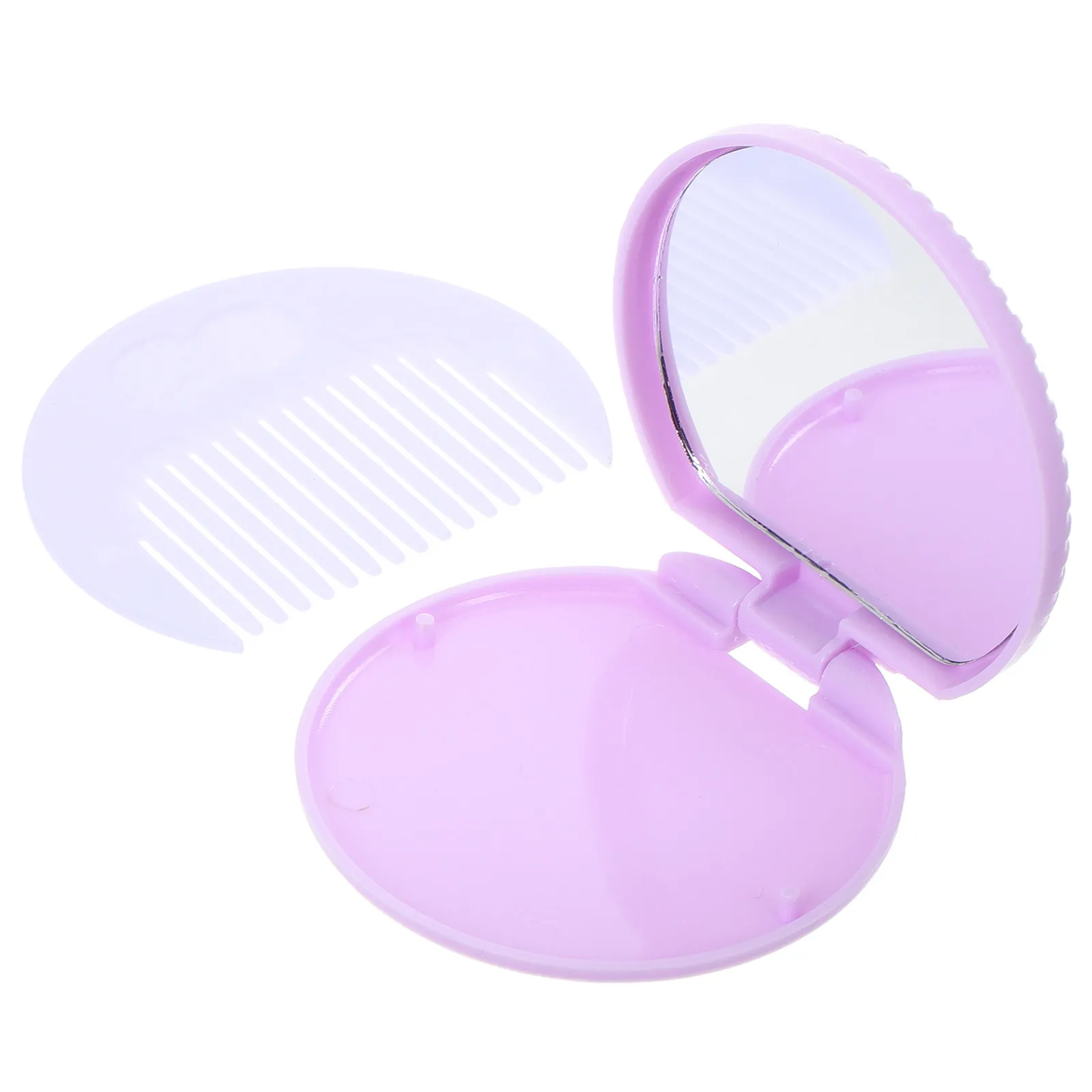 Set de Espejo Compacto y Peine con Forma de Galleta de Chocolate, Espejo de Maquillaje Portátil para Mujer, Ideal para Viajes, Escritorio, Fiestas, Bonito y Pequeño Espejo de Mano