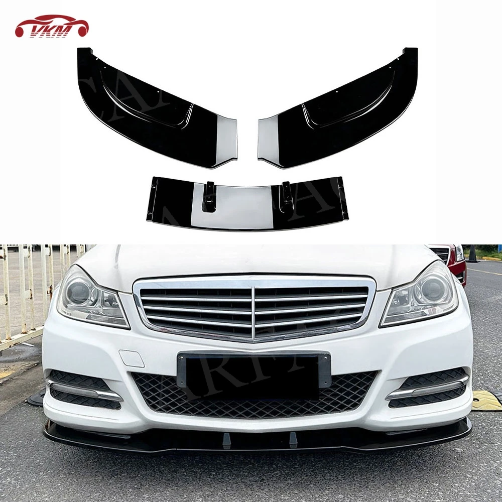 

ABS Front Lip Bumper Chin Spoiler Extension Cover For Mercedes Benz C Class W204 Standard 2011- 2014 Body Kits Car Accessories